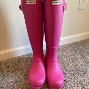 Hunter Pink Rain Boots